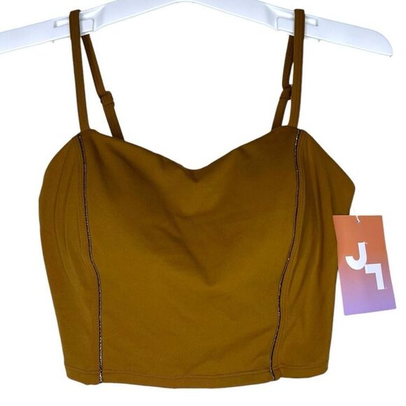 NEW JoyLab Brown Corset Detail Sports Bra XS - Picture 2 of 6